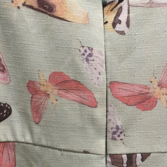 Slate & Stone Green A-Line Butterfly Print Sundress Sweetheart Neckline Size 12 - Picture 4 of 7